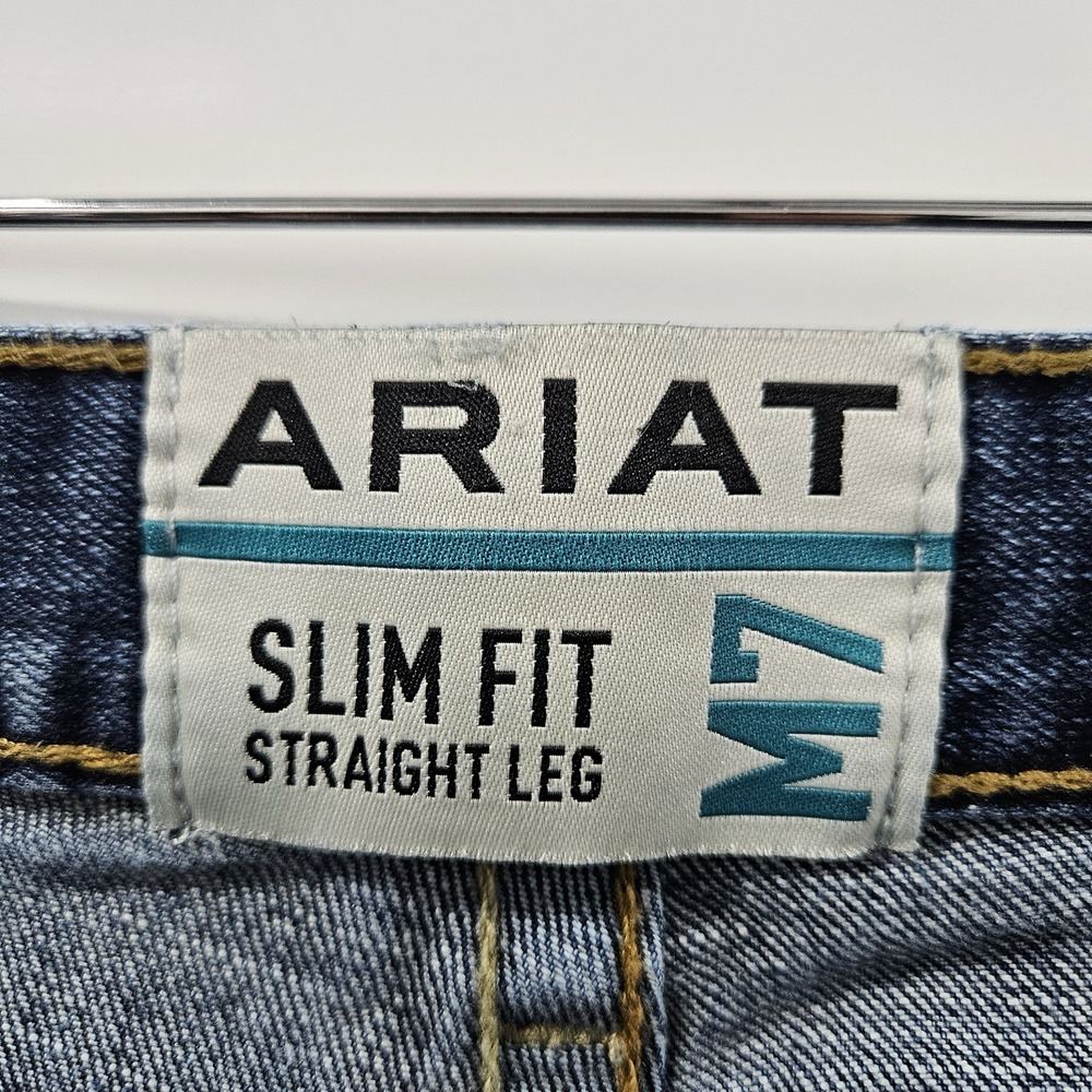 Ariat M7 Slim Fit Straight Leg Jeans Men's 30x31 Medium Wash Western Denim - Picture 2 of 10